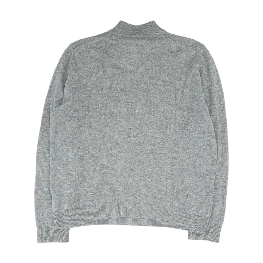Gray Solid 1/4 Zip Sweater - Image 2