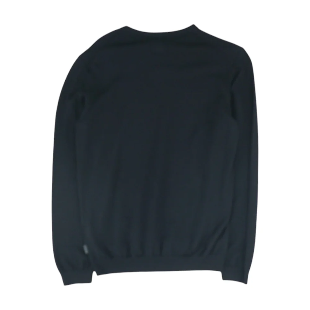 Black Solid Pullover Sweater - Image 2
