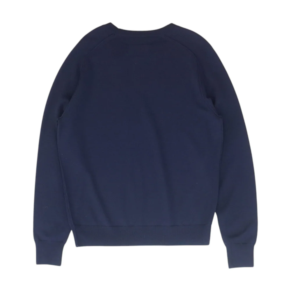 Navy Solid Pullover Sweater - Image 2