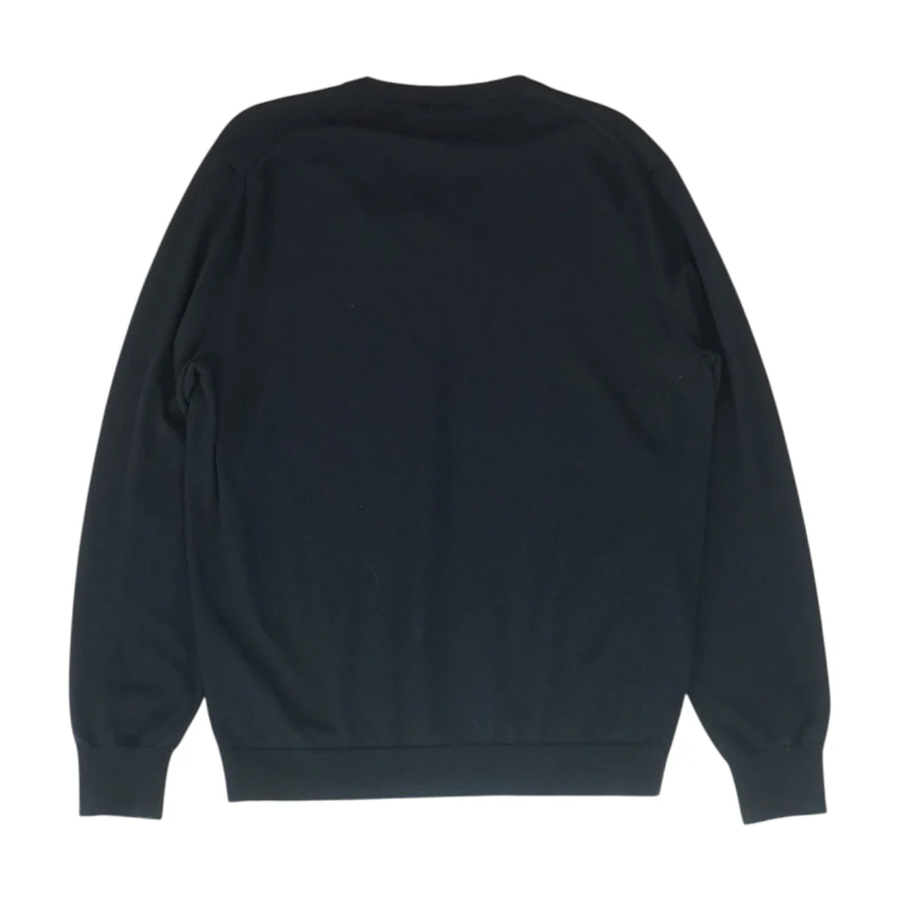 Navy Solid Pullover Sweater - Image 2