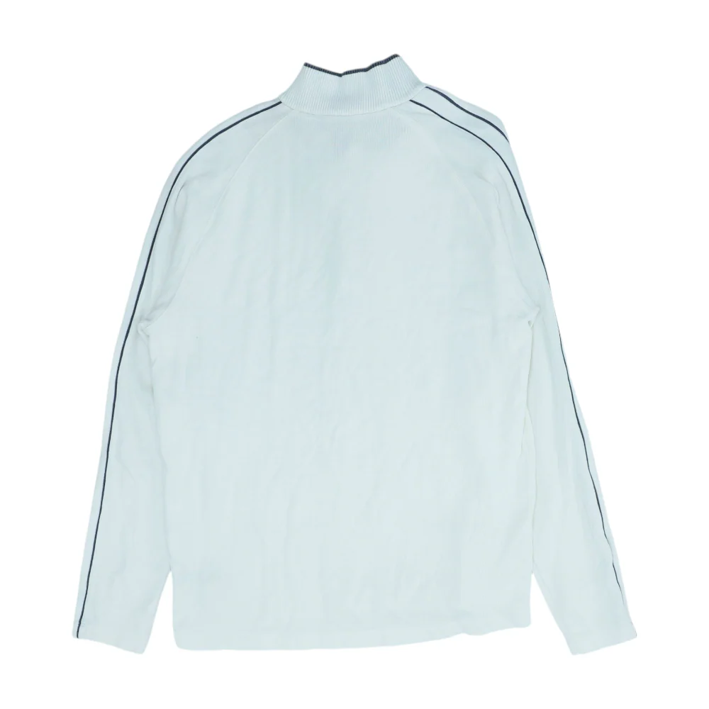 White Solid 1/4 Zip Sweater - Image 2