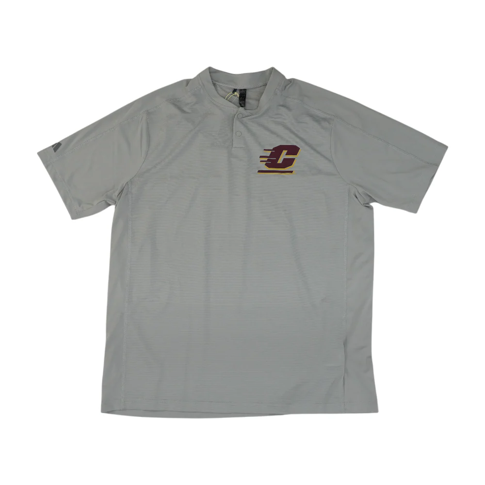Gray Central Michigan University Graphic Henley T-Shirt