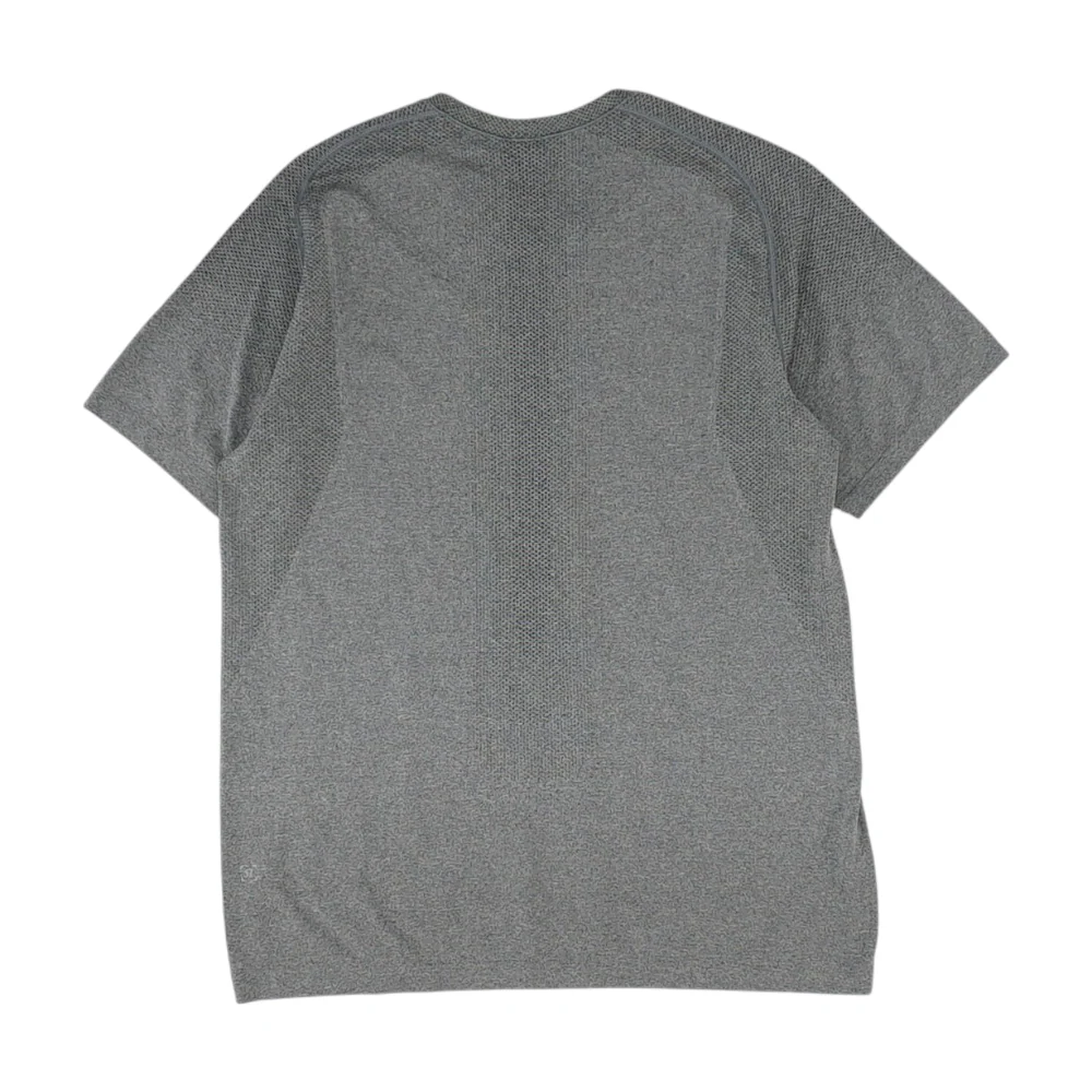 Gray Solid Active T-Shirt - Image 2