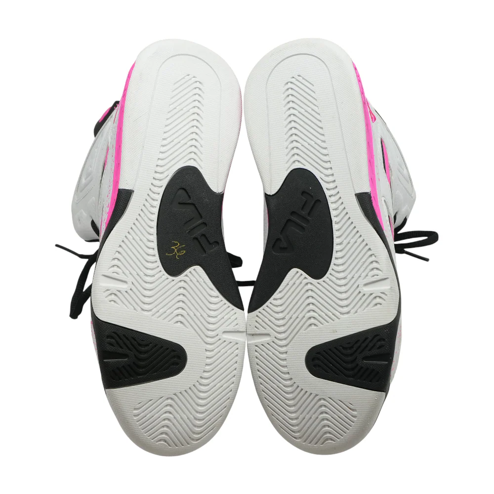 White Mid-Top Athletic Shoes - Image 3