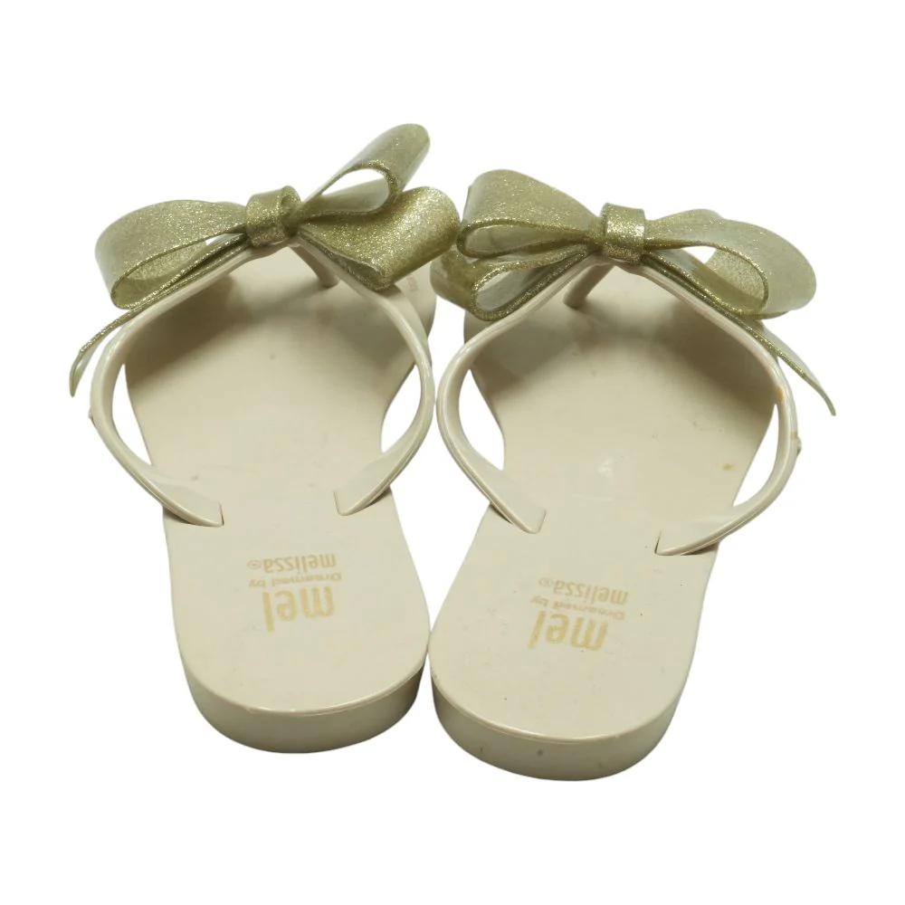 Mini Flip Flops Gold Sandals - Image 2