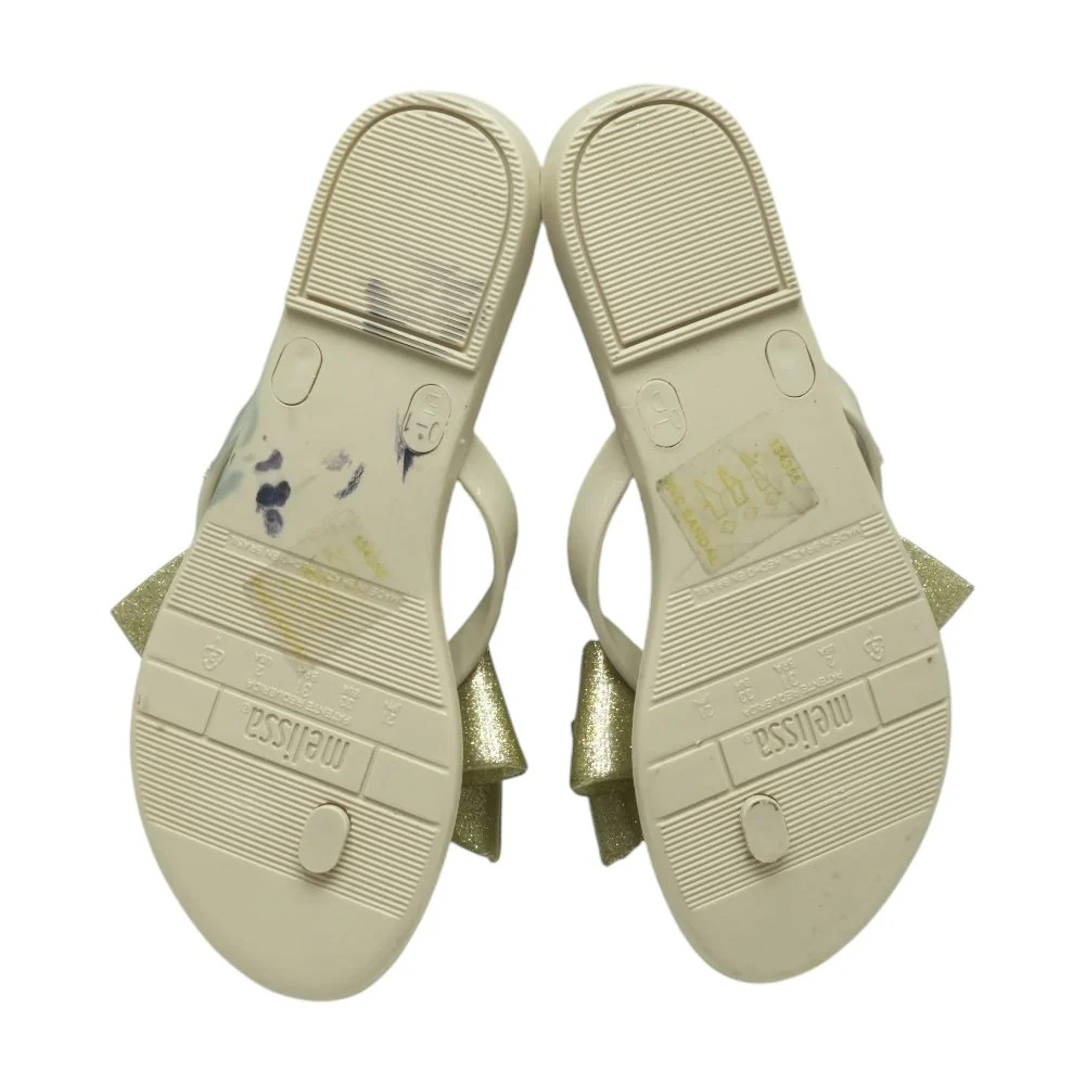 Mini Flip Flops Gold Sandals - Image 3