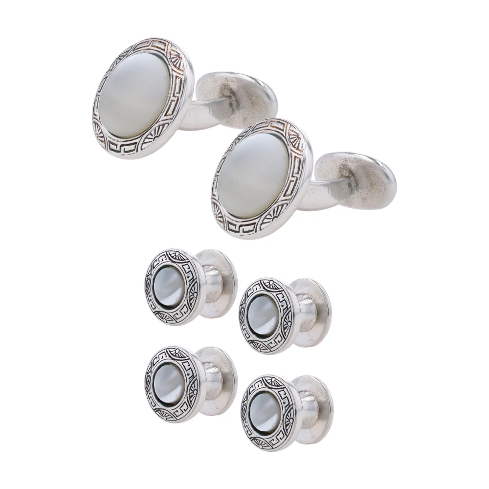Sterling Silver Shell Cufflinks - Image 2