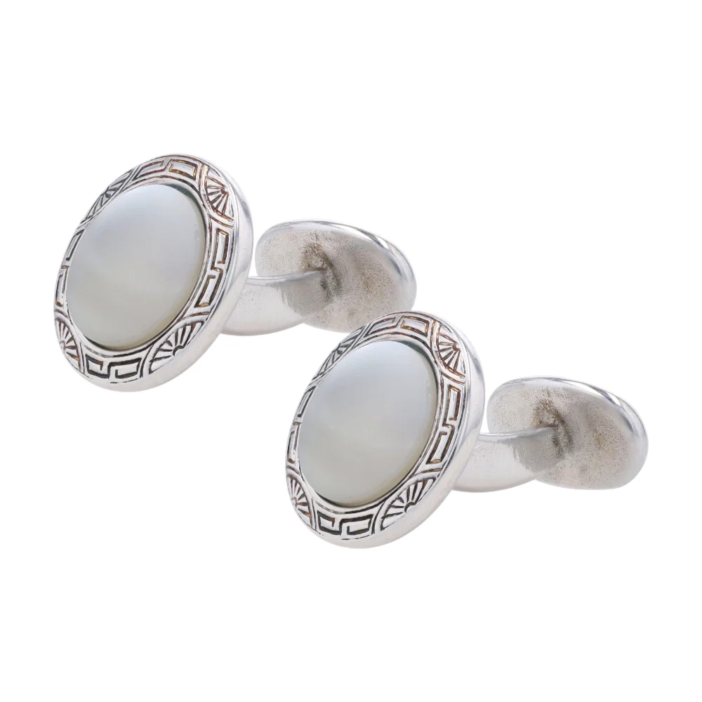 Sterling Silver Shell Cufflinks - Image 4