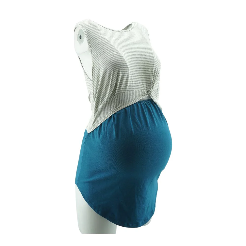 Multi Maternity Striped Mini Dress - Image 2