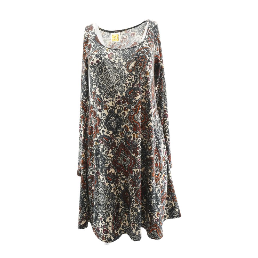 Multi Paisley Midi Dress