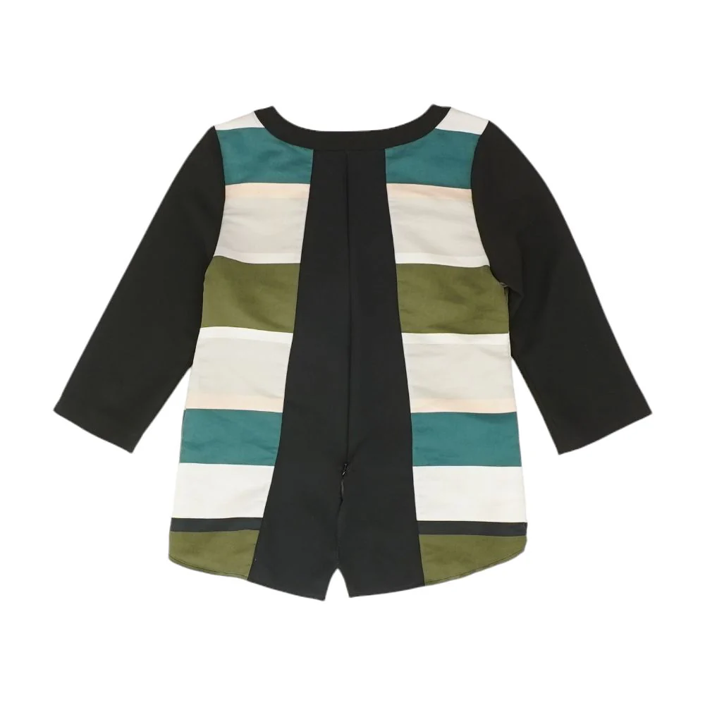 Multi Striped 3/4 Sleeve Blouse - Image 2