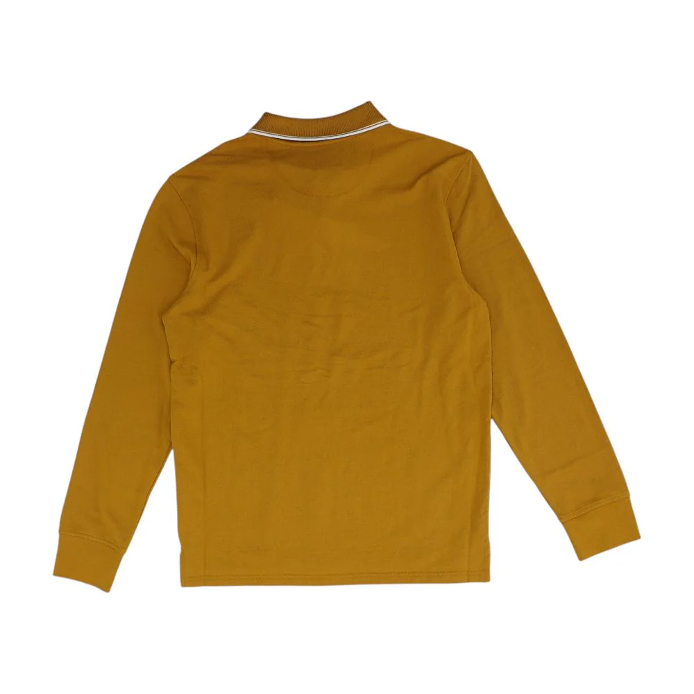 Mustard Solid Long Sleeve Polo - Image 2