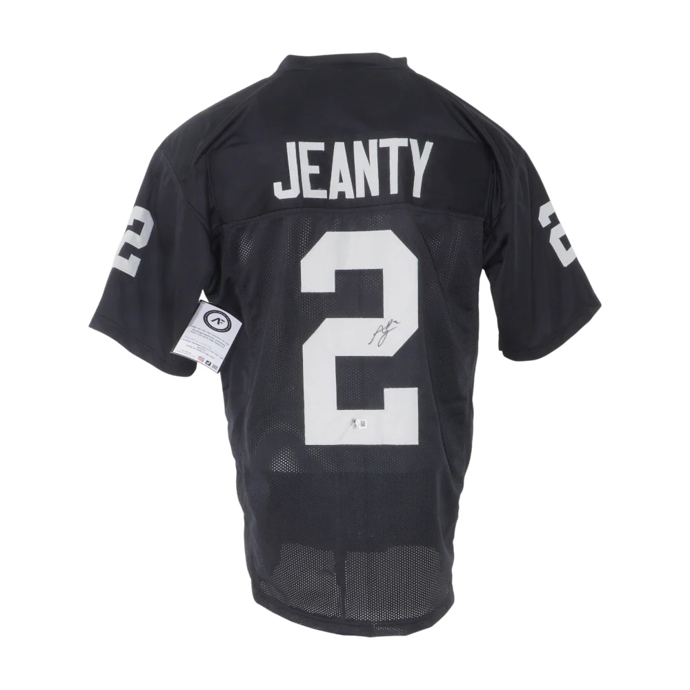 Men's Black Autographed By Ashton Jeanty #2 Las Vegas Raiders Jersey - Image 2