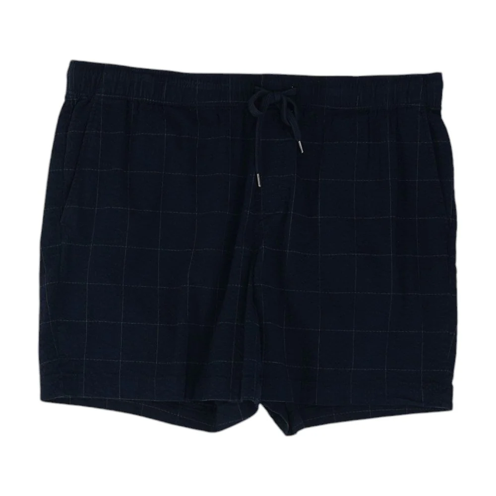 Navy Check Cargo Shorts