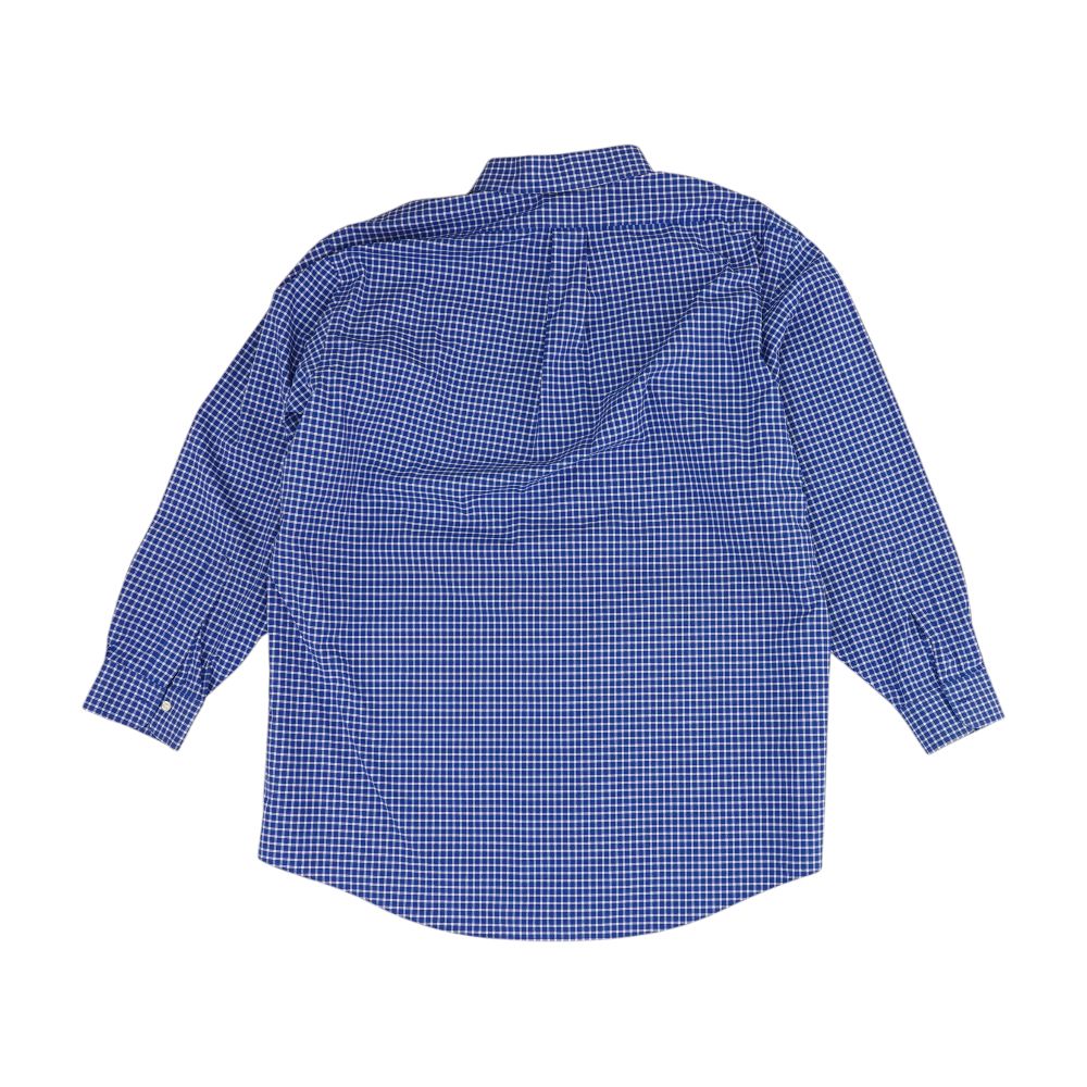 Navy Check Long Sleeve Button Down - Image 2