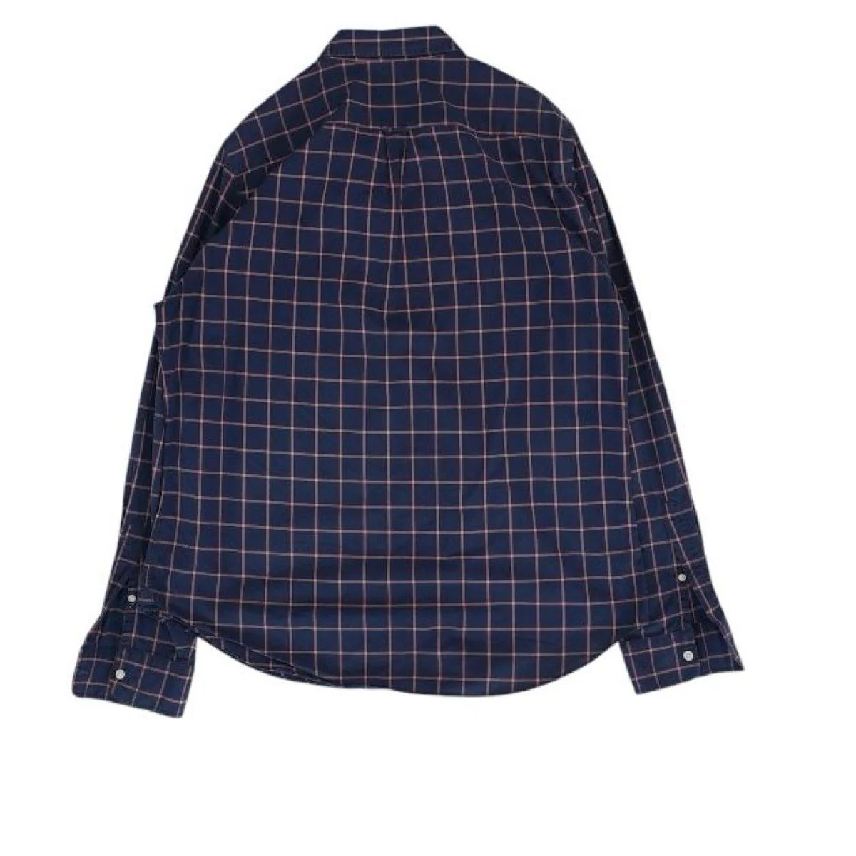 Navy Check Long Sleeve Button Down - Image 2