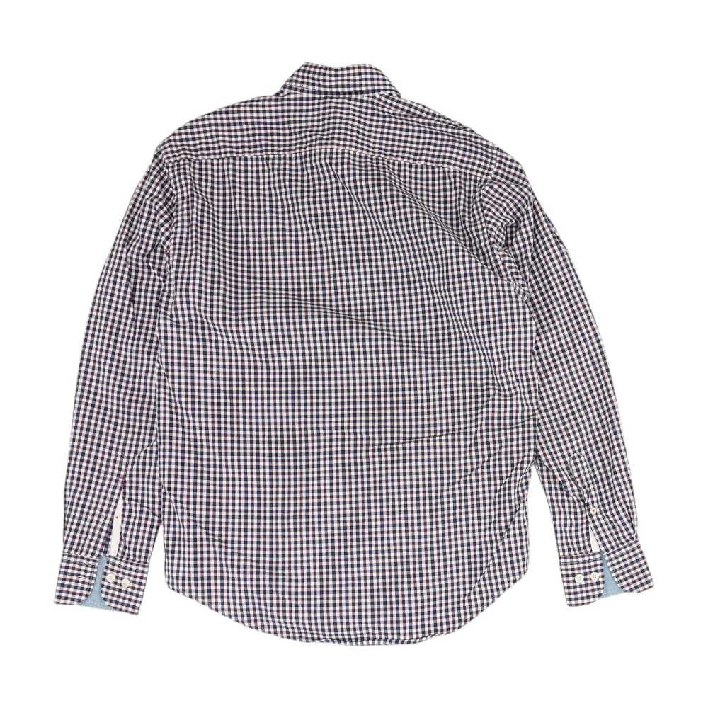 Navy Check Long Sleeve Button Down - Image 2