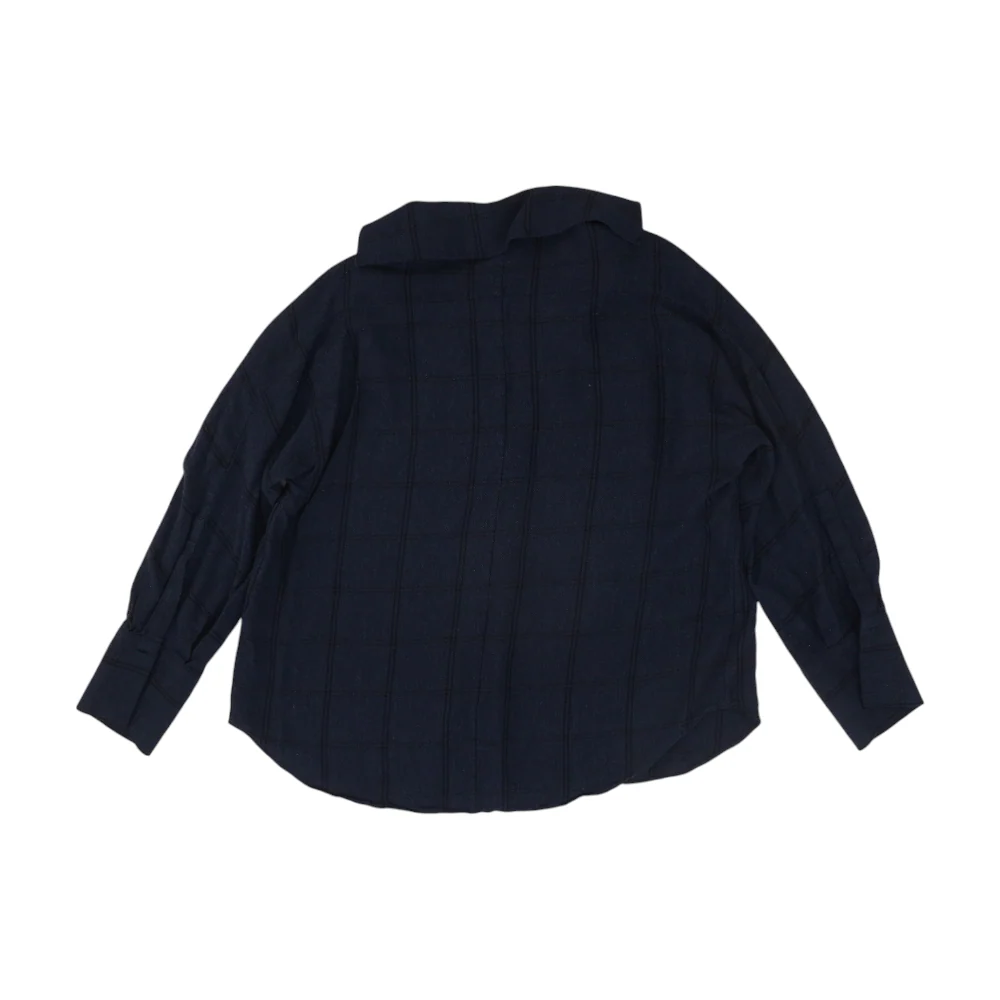 Navy Check Pullover Sweater - Image 2