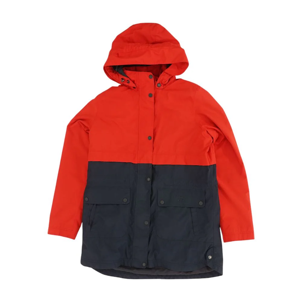 Navy Color Block Puffer Jacket