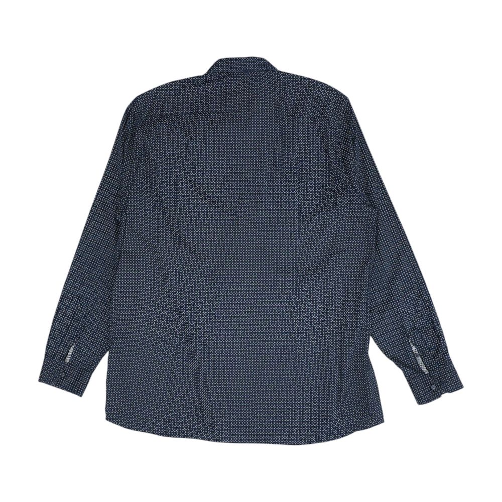 Navy Geometric Long Sleeve Button Down - Image 2