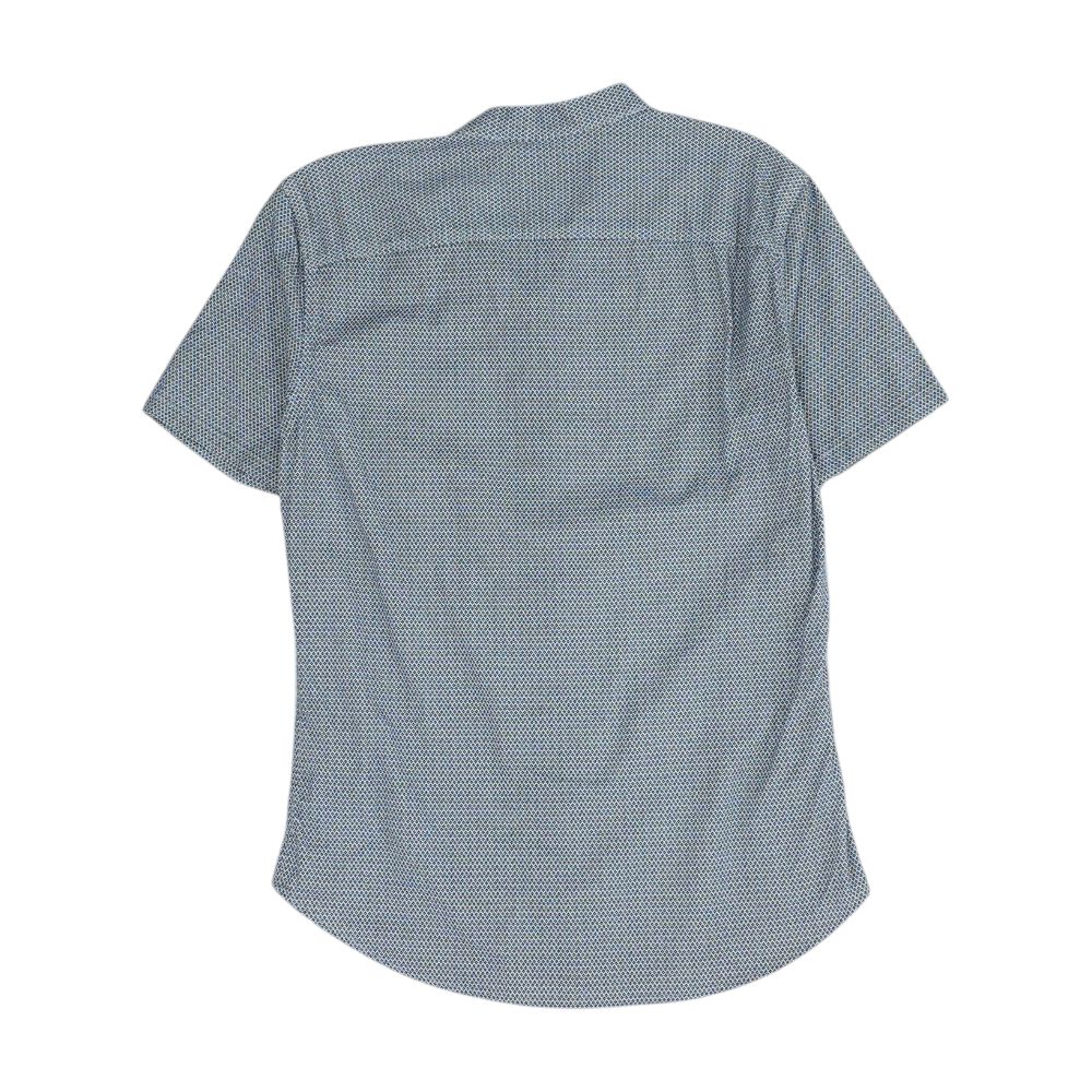 Navy Geometric Short Sleeve Button Down - Image 2
