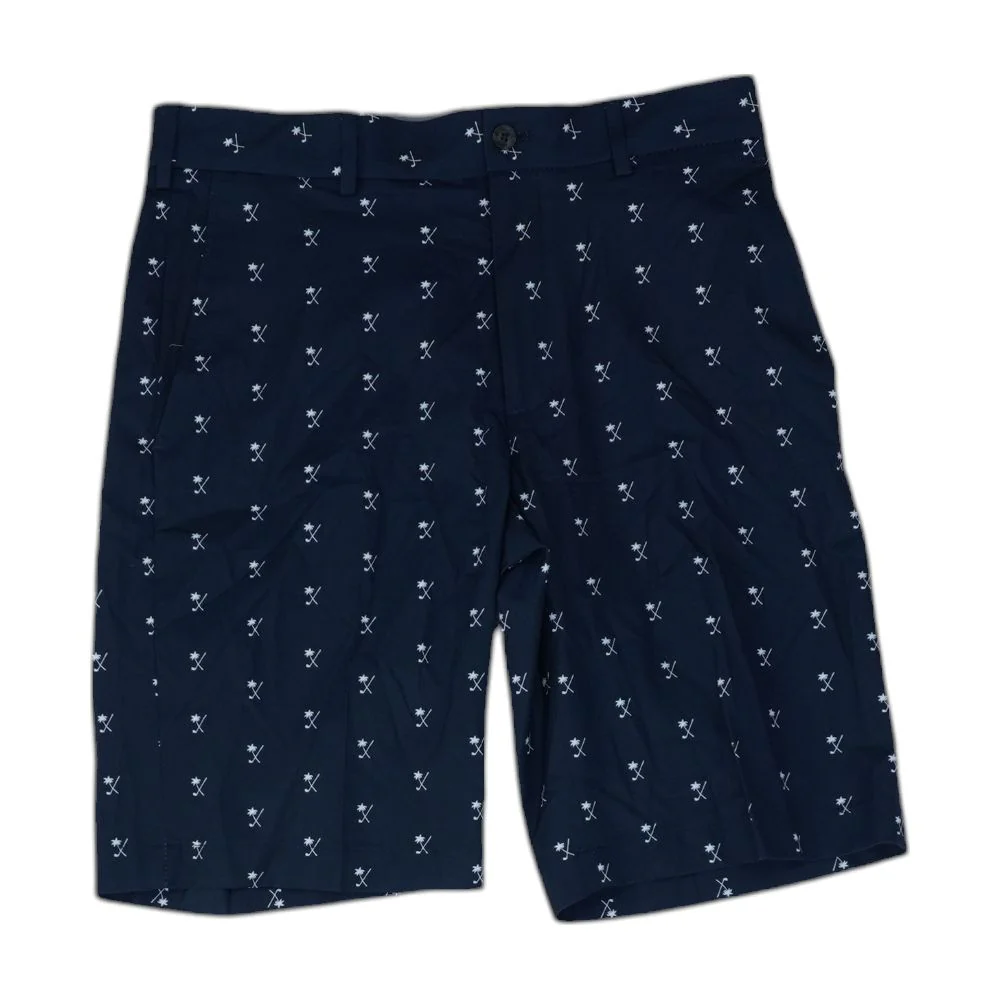 Navy Graphic Chino Shorts