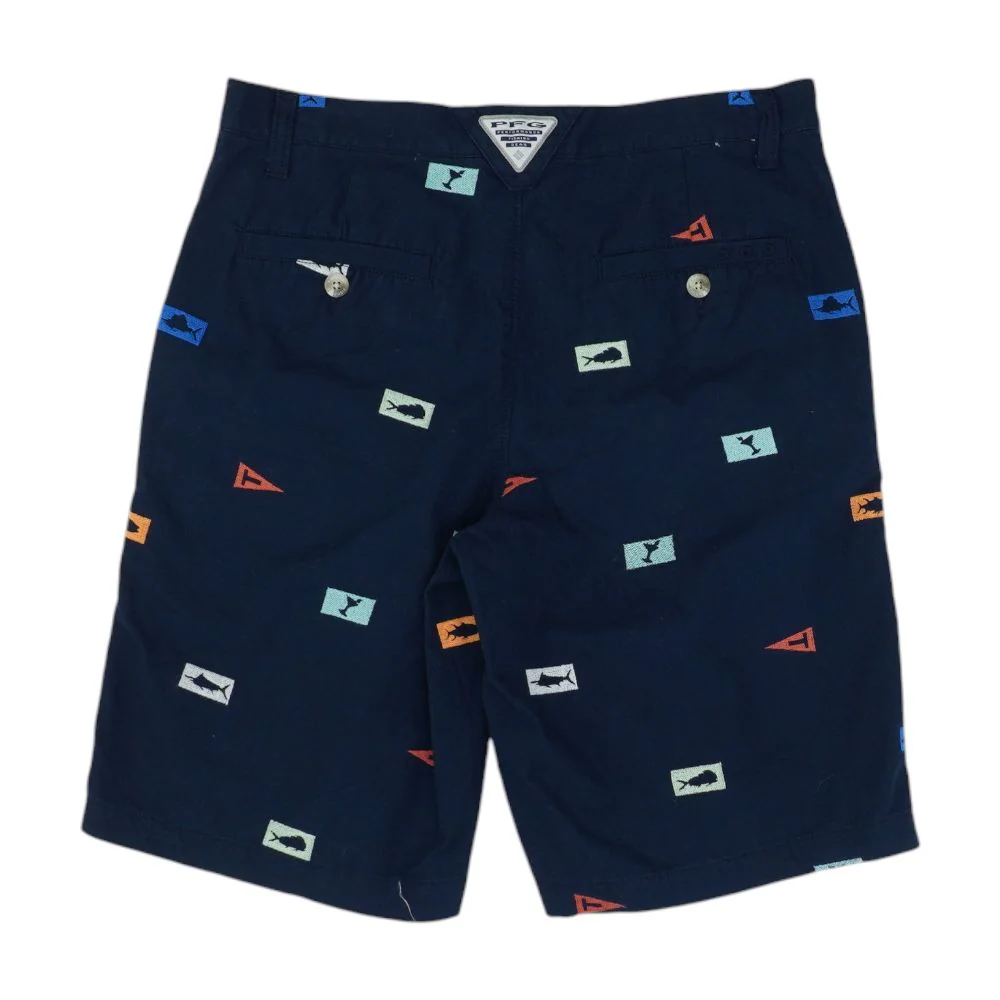 Navy Graphic Chino Shorts - Image 2