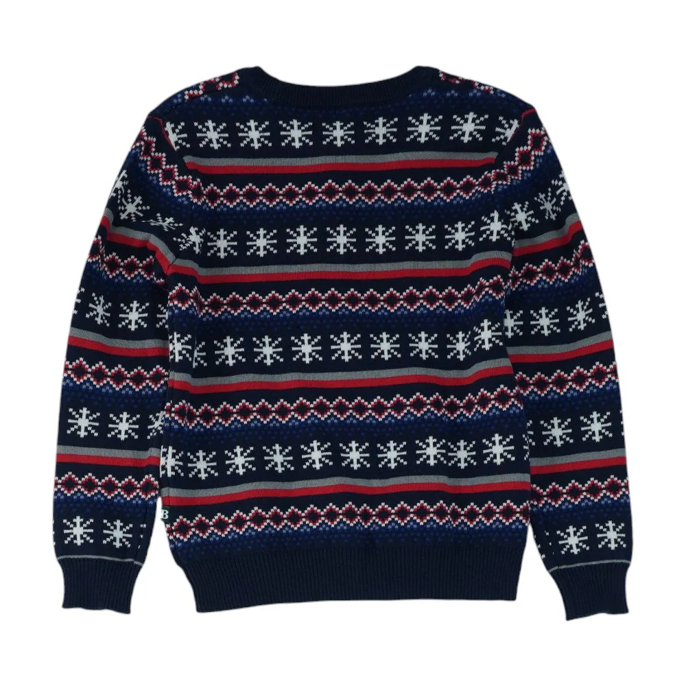 Navy Graphic Crewneck Sweater - Image 2