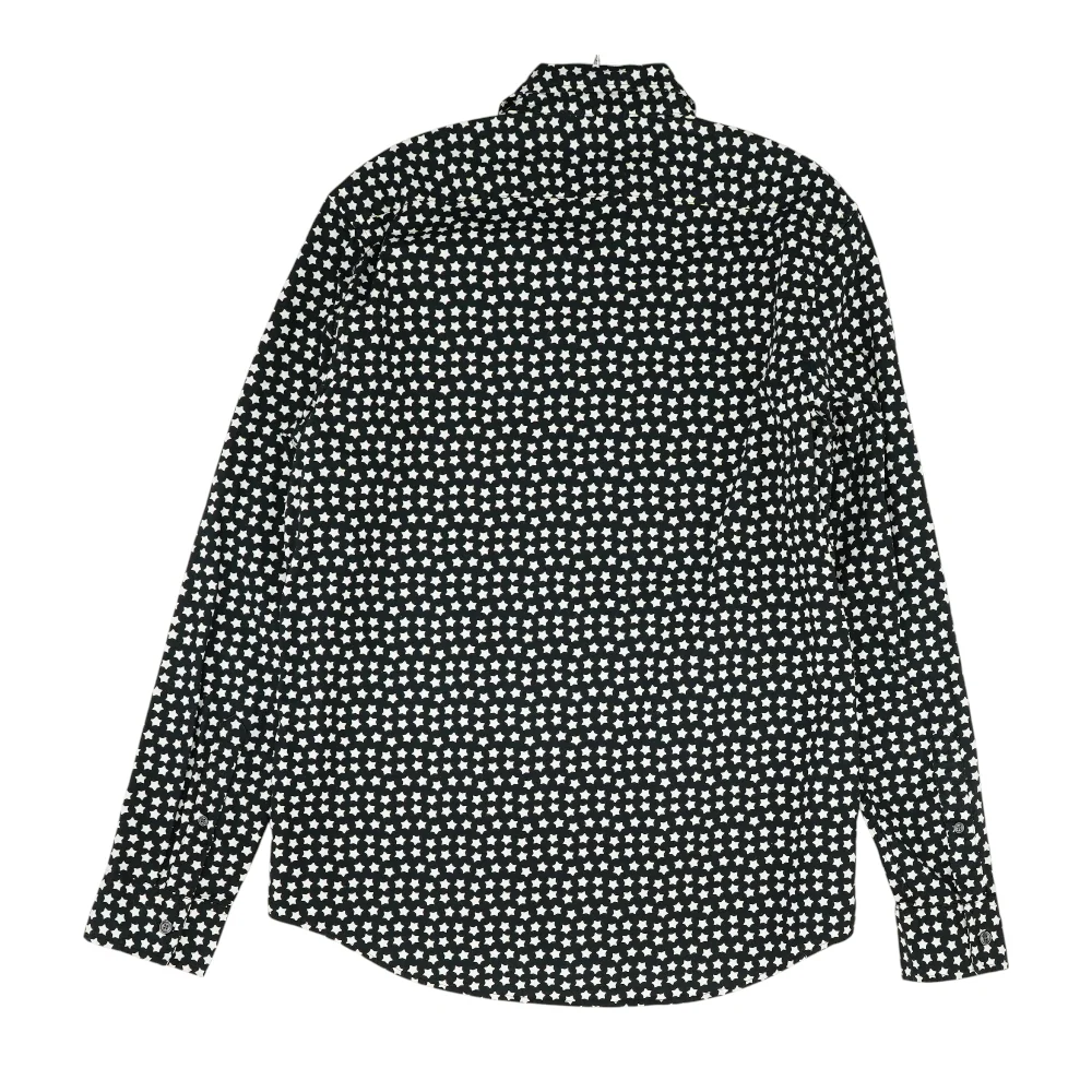 Navy Graphic Long Sleeve Button Down - Image 2