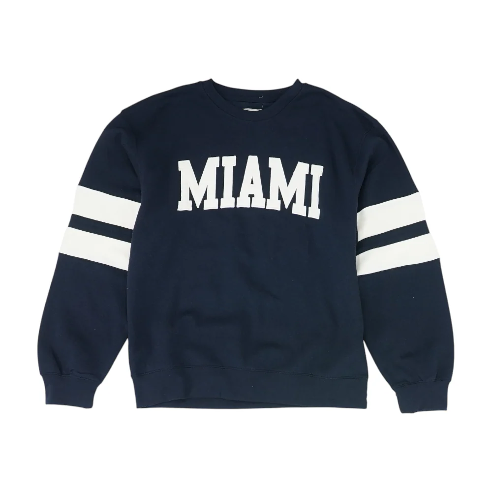 Navy Graphic Sweatshirt Pullover