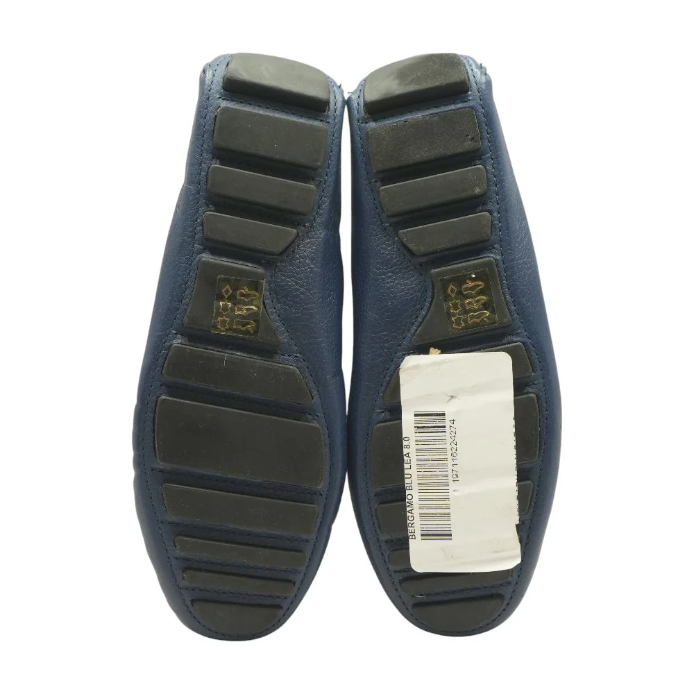 Navy Leather Loafer Dress Shoes - Image 3