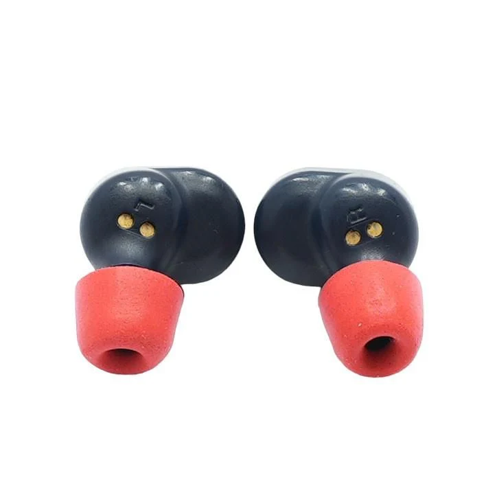 Navy Memory Foam Wireless Earbuds with Black Case - Image 3