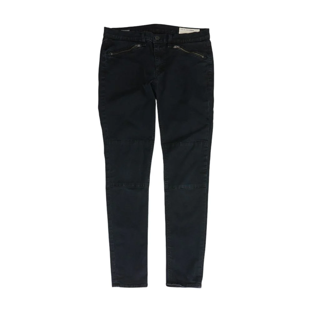 Navy Mid Rise Skinny Leg Jeans