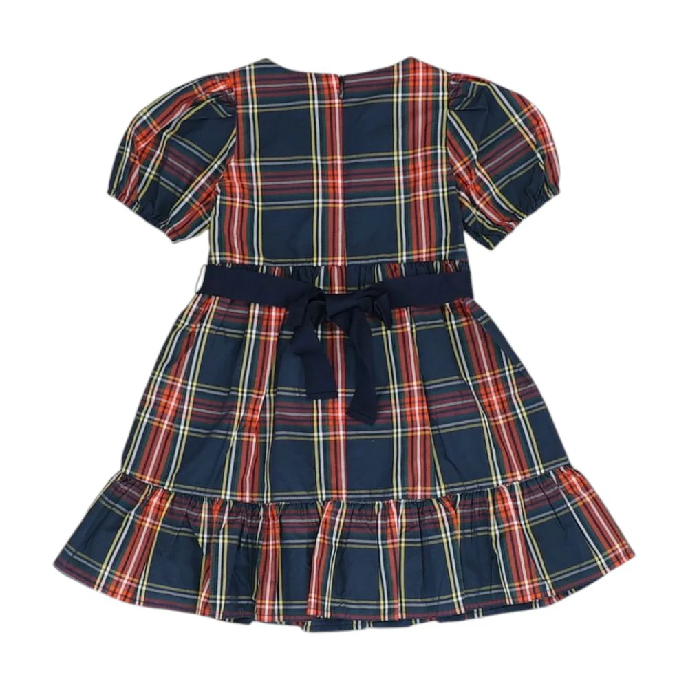 Navy Plaid Dress - Image 2