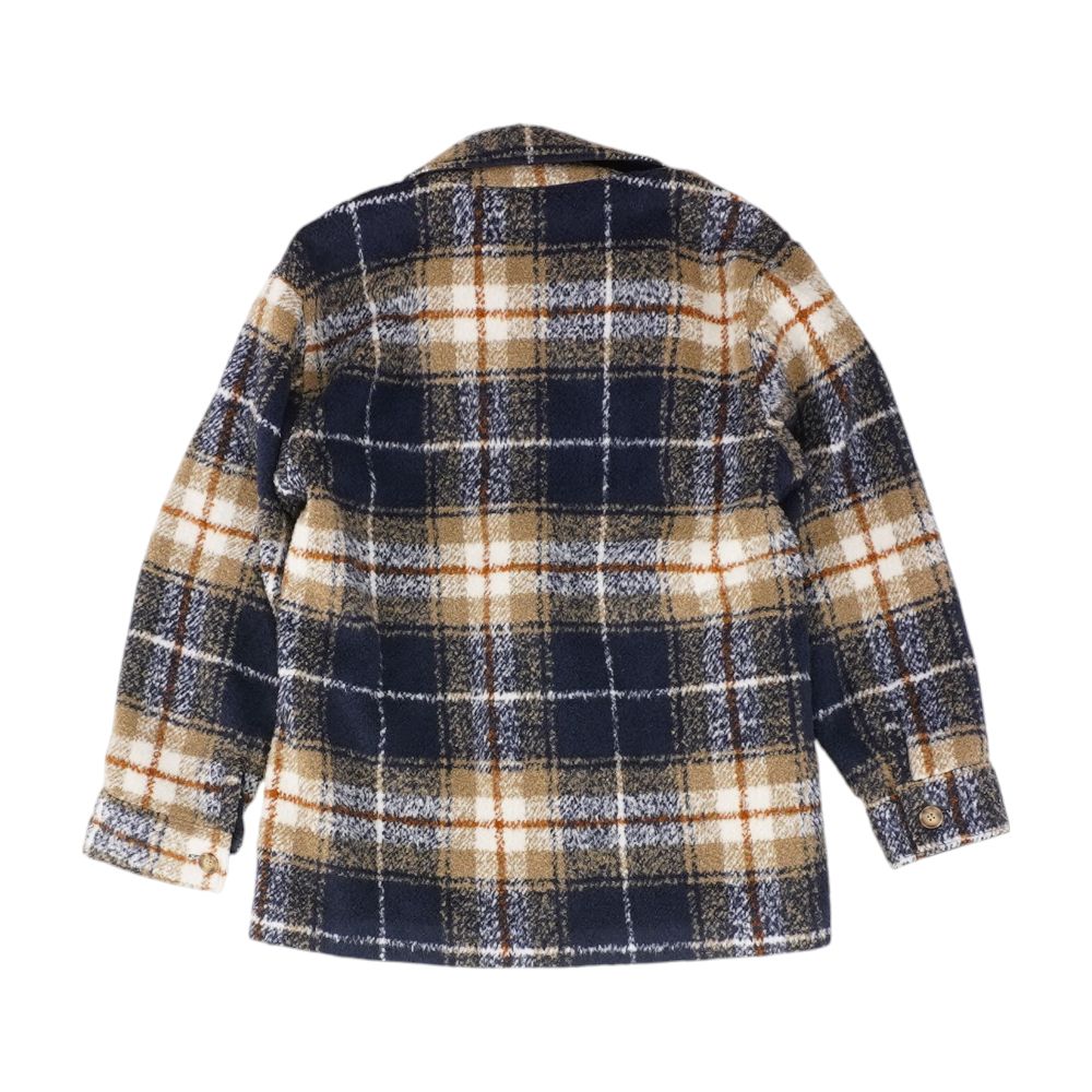 Navy Plaid Lightweight Jacket - Image 2