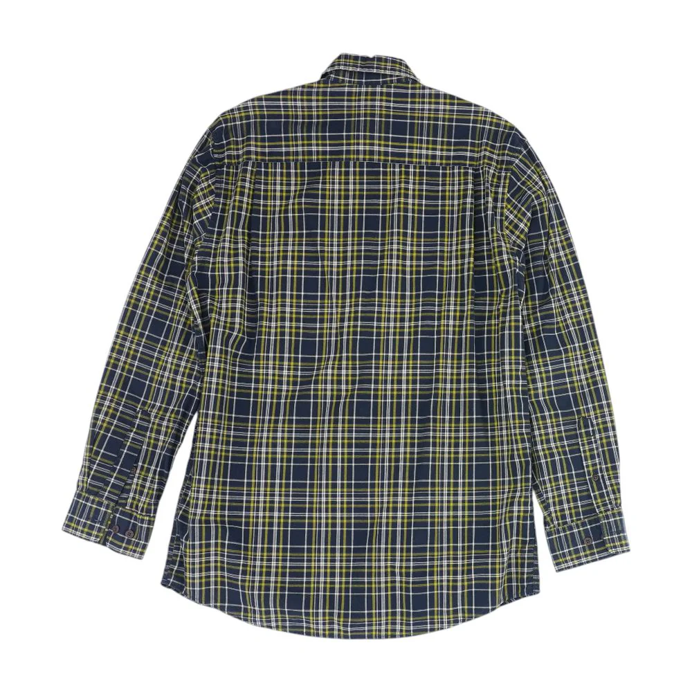 Navy Plaid Long Sleeve Button Down - Image 2