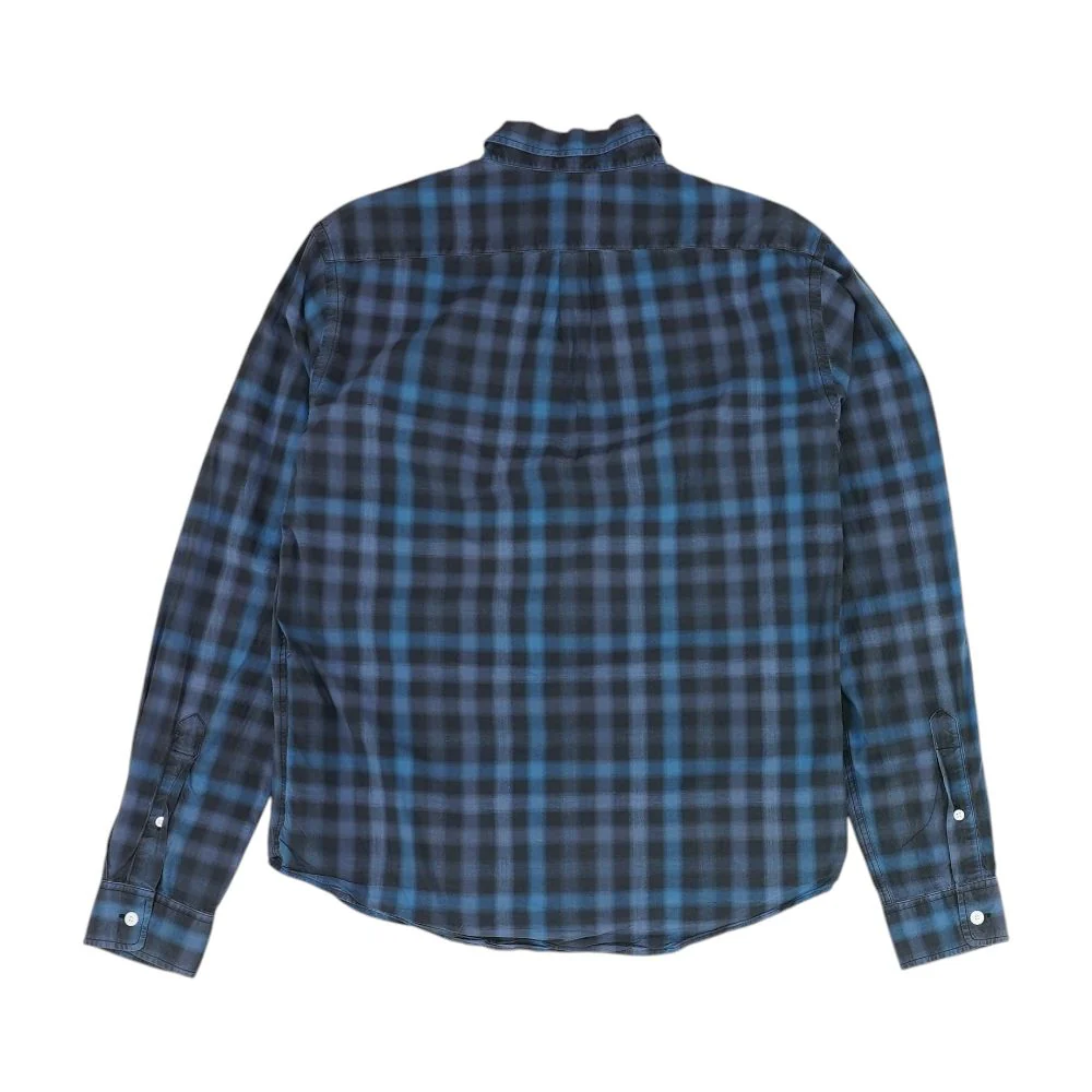 Navy Plaid Long Sleeve Button Down - Image 2
