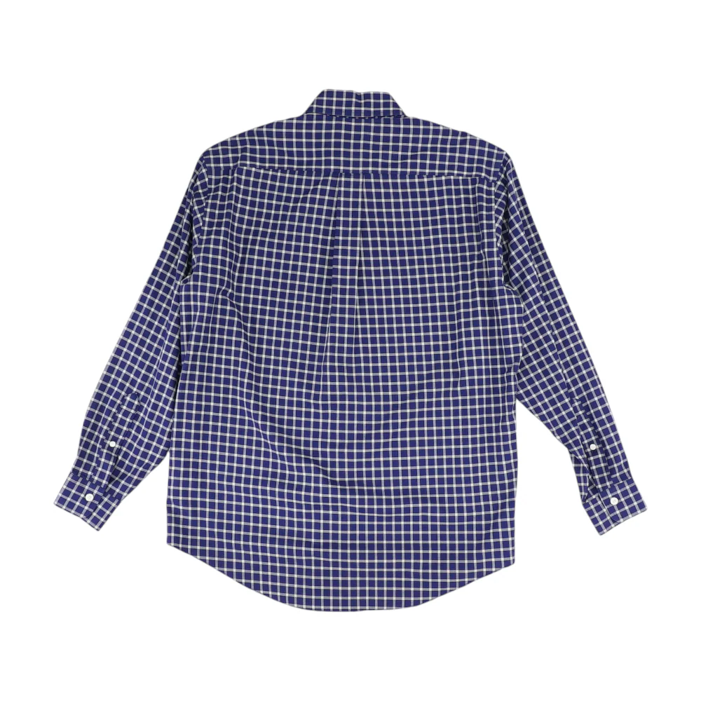 Navy Plaid Long Sleeve Button Down - Image 2