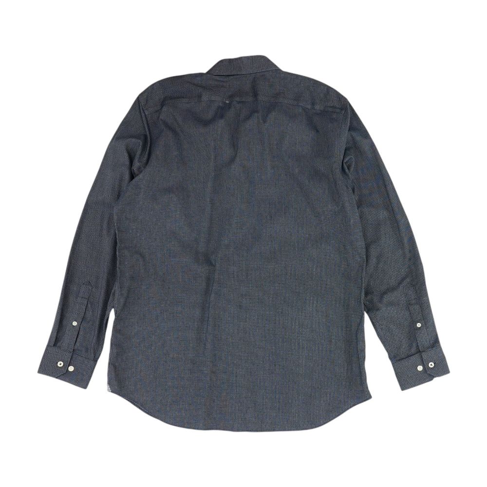 Navy Polka Dot Long Sleeve Button Down - Image 2