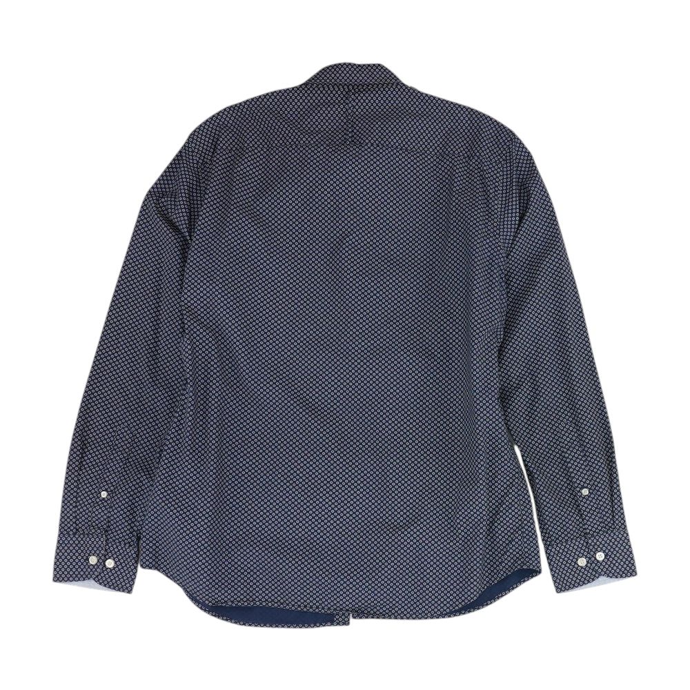 Navy Polka Dot Long Sleeve Button Down - Image 2
