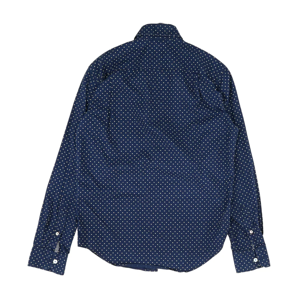 Navy Polka Dot Long Sleeve Button Down - Image 2