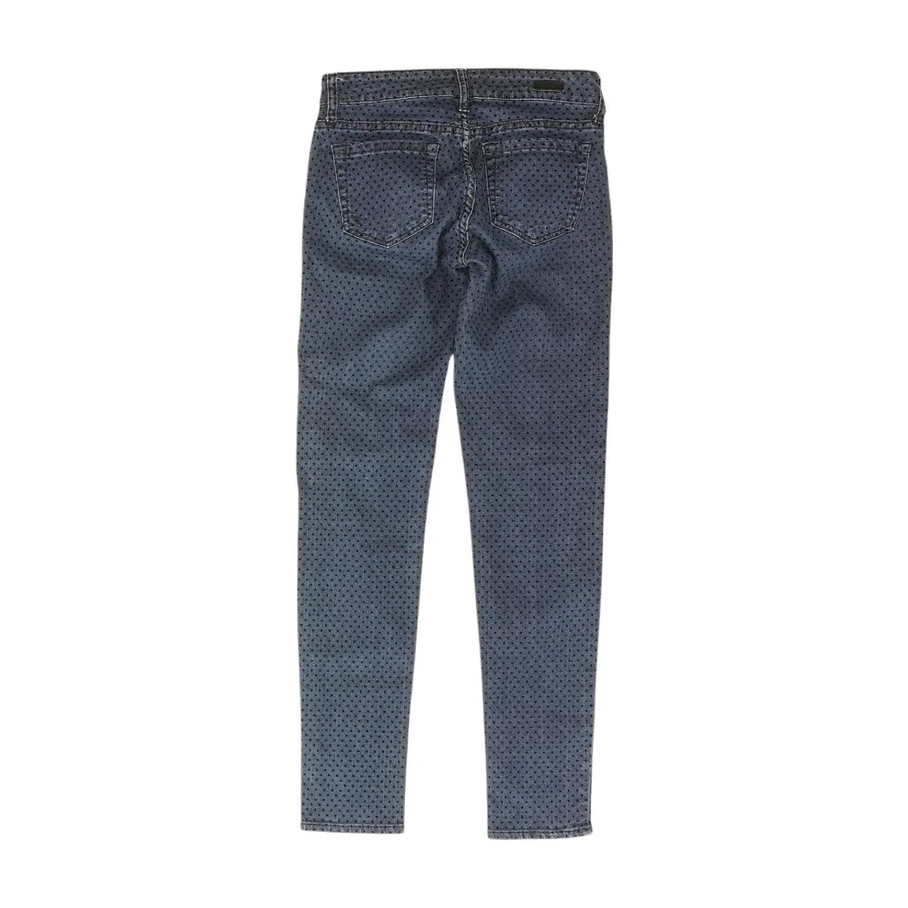 Navy Polka Dot Skinny Leg Jeans - Image 2