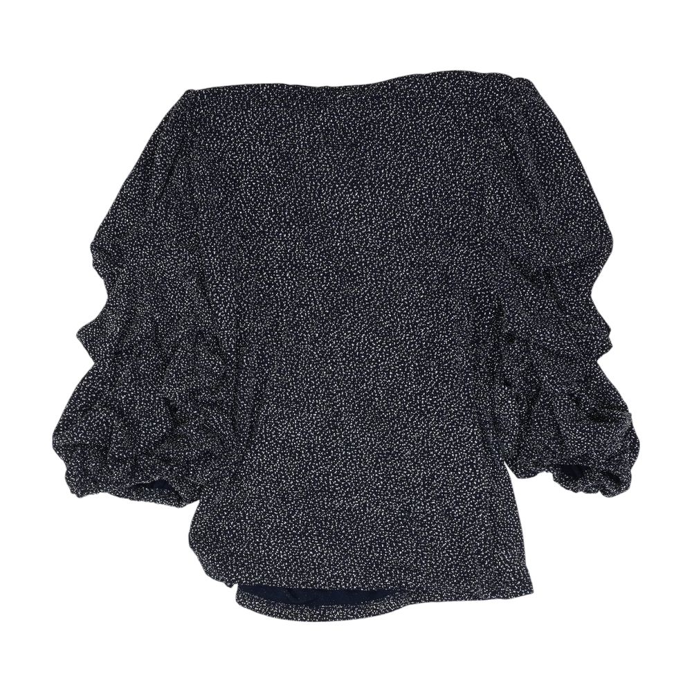 Navy Solid 3/4 Sleeve Blouse - Image 2