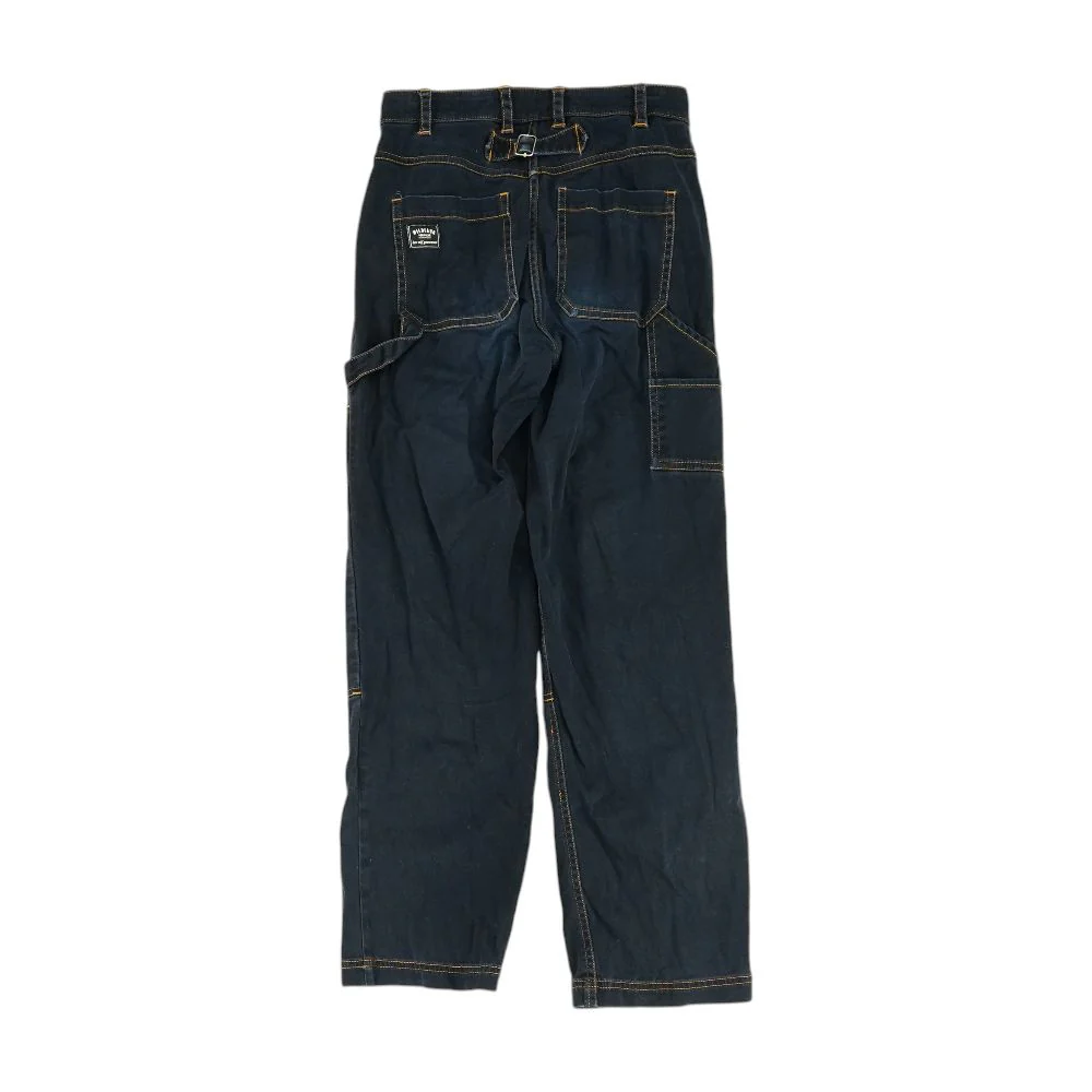 Navy Solid Casual Pants - Image 2
