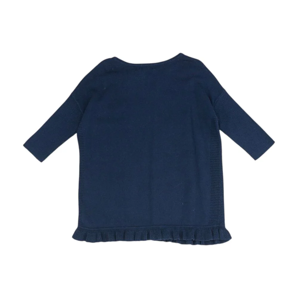 Navy Solid Crewneck Sweater - Image 2