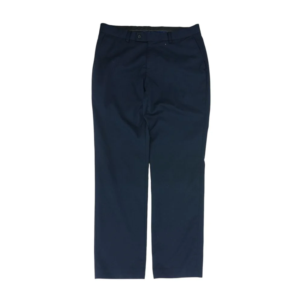 Navy Solid Dress Pants