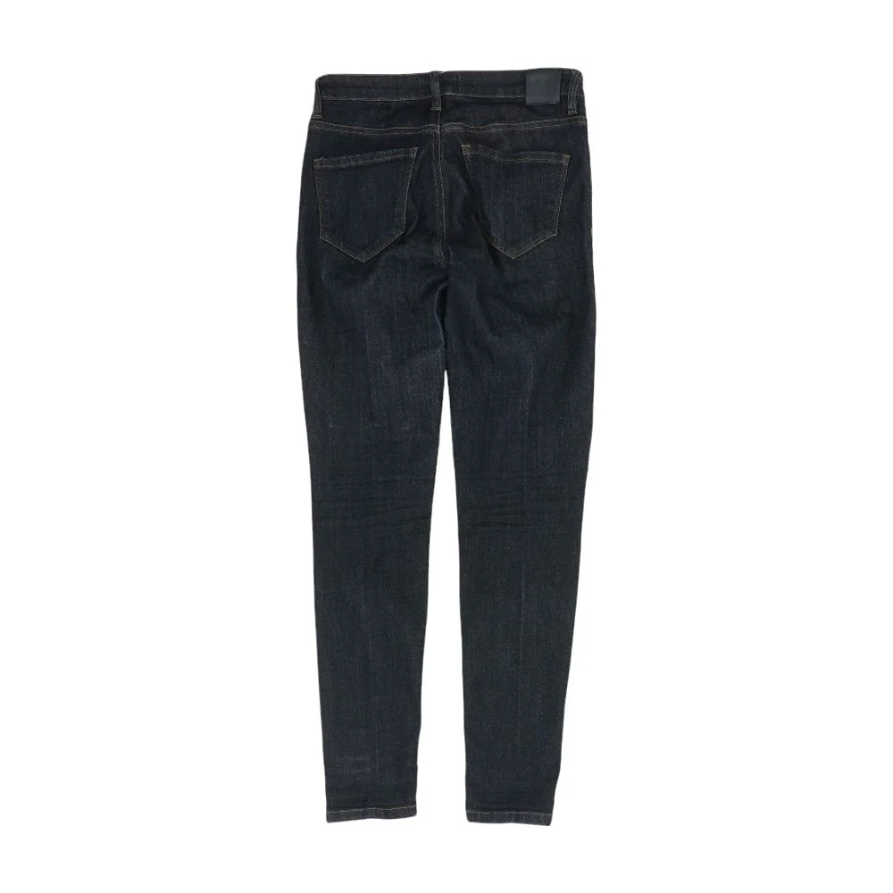 Navy Solid High Rise Skinny Leg Jeans - Image 2