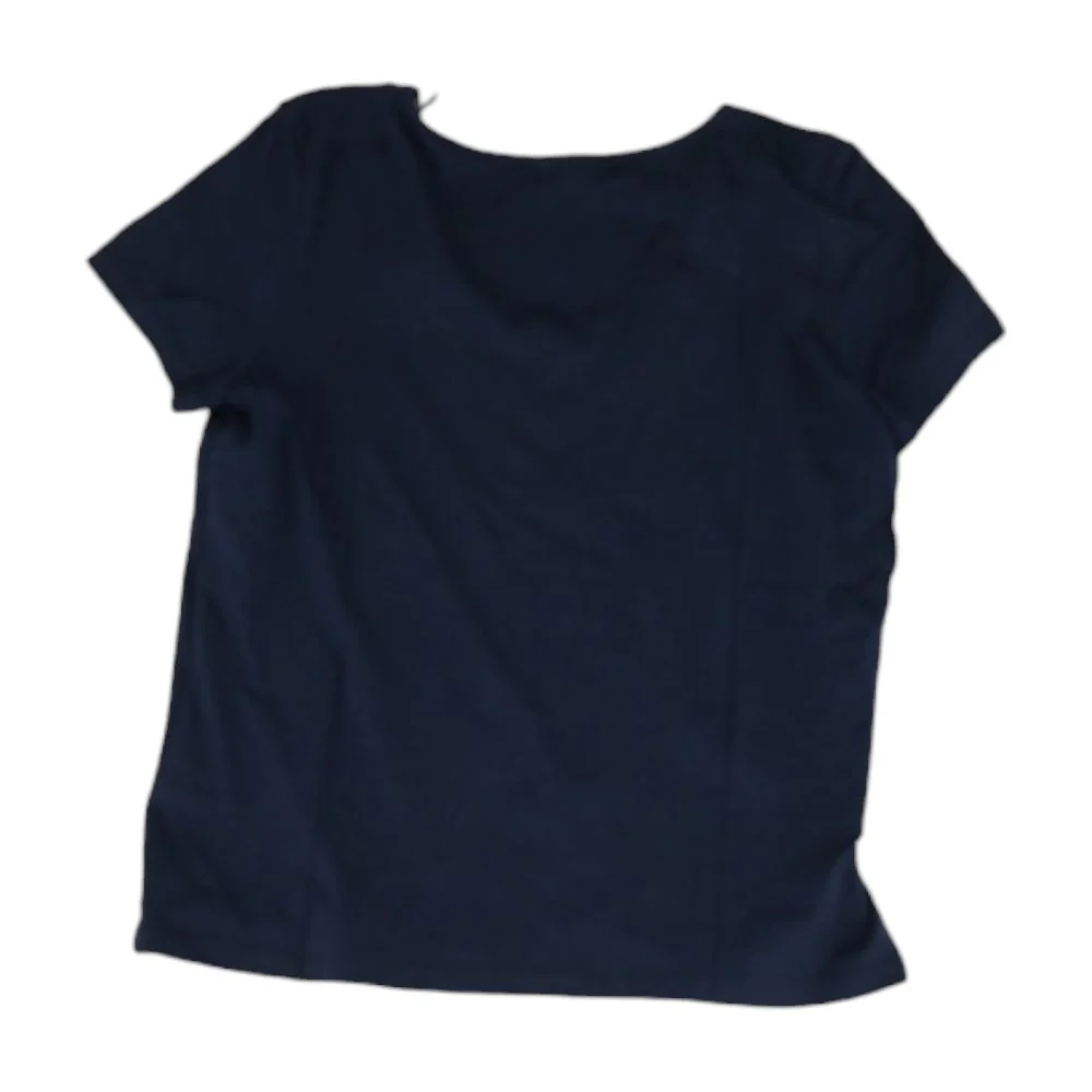 Navy Solid Knit Top - Image 2