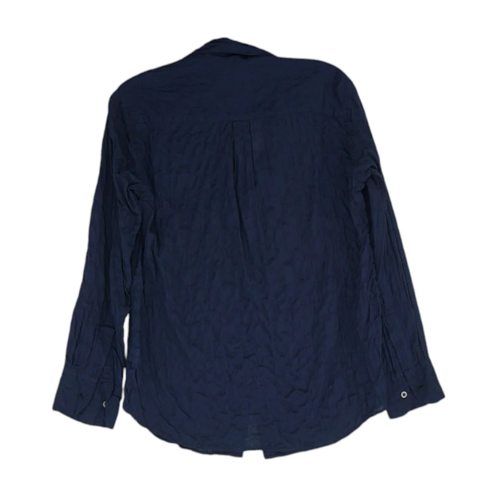 Navy Solid Long Sleeve Button Down - Image 2