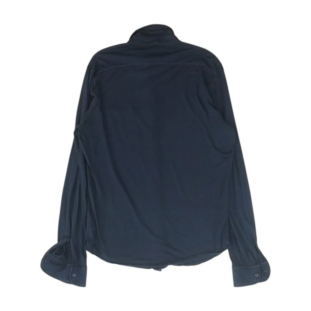 Navy Solid Long Sleeve Button Down - Image 2